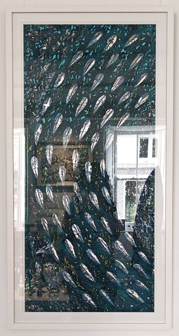 - Mixed Media on textile, Painting by Wendy Horner, measuring 94 x 42 cm (H x W) framed at 105 x 54 cm £795